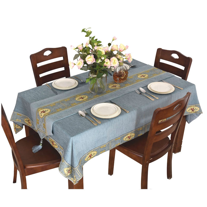现代纯色餐桌布布艺台布茶几布长方形客厅电视柜桌布盖布