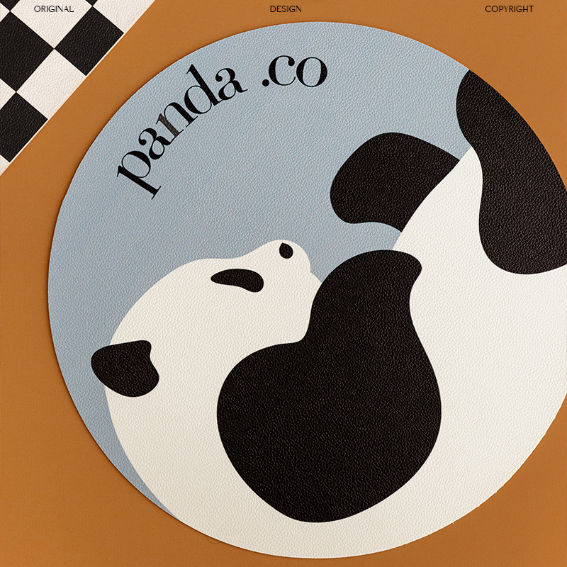 予物集【pnd】熊猫圆形隔热垫防烫耐热家用餐垫硅胶餐桌桌垫子