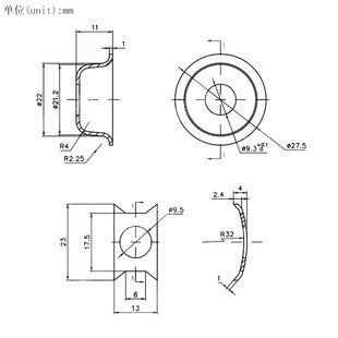 后浪器乐 圆形电吉他插口 l插孔音频输出插座坐连接孔零