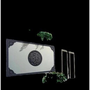 福字砖雕圆形仿古树脂庭院影壁墙古建浮雕背景照壁迎门墙墙面装饰