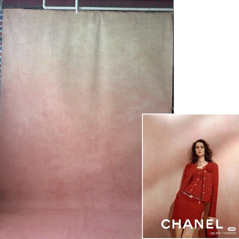 商拍写真复古渐变粉手绘油画背景布手工绘画背景室内粉色油画背景,3C数码配件,背景布类,淘宝优惠券,粉丝福利购,淘宝优惠卷