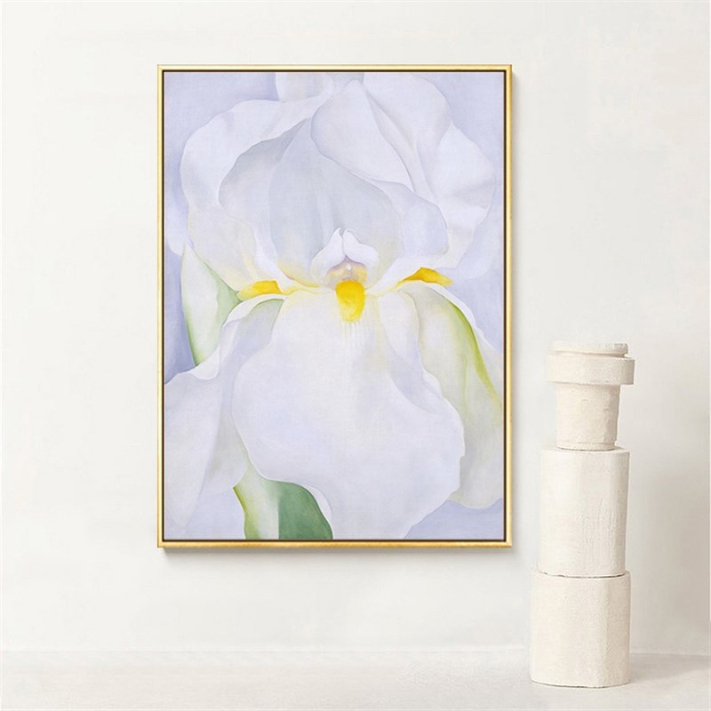 欧姬芙云影现代简约小众抽象花卉晶瓷装饰画玄关客厅酒店墙壁挂画图片