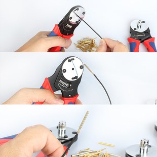 航空插针压线钳冷压端子哈丁重载连接器手动四轴压接钳