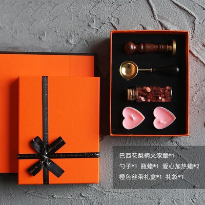 圣诞快乐双层异形火漆礼品请柬封蜡章古典风格节日火漆印章礼盒