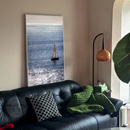 一帆风顺客厅极简沙发背景墙装 饰画肌理油画布高级感入户玄关挂画