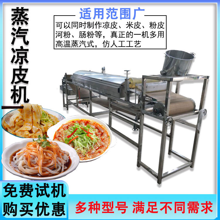 免费教技术 商用大型蒸汽凉皮机 米皮加工机器