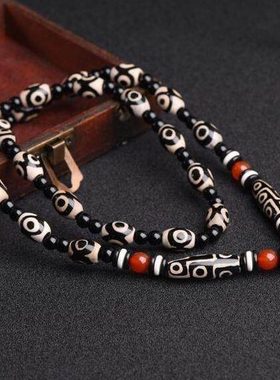 捡漏精选高端西藏精品九眼天珠玛瑙珠链饰品老天眼男女同款吊坠项