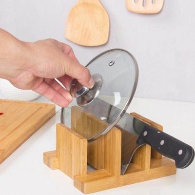 承颜楠竹锅盖架子菜板砧板架厨房置物架多功能收纳底座家用经济型