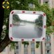 捷邦交通安全方型贴膜镜40 60cm安全距离警示反光镜pc软面防撞镜