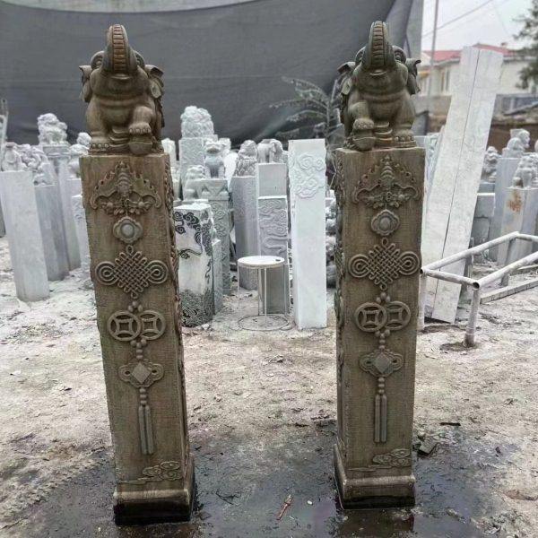 石雕拴马桩青石仿古狮子貔貅四神兽拴马柱新中式庭院别墅装饰摆件,家居饰品,石雕,淘宝优惠券,粉丝福利购,淘宝优惠卷