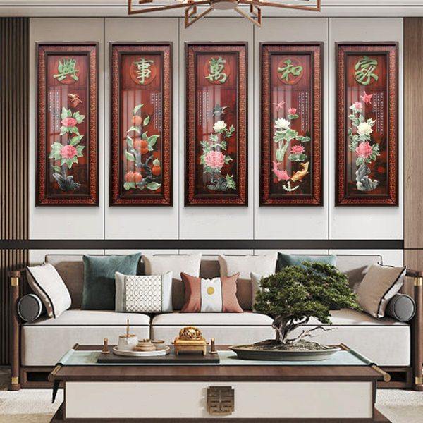 客厅餐厅装饰画沙发背景墙壁画实木立体浮雕书房高档中式挂画,家居饰品,工艺画,淘宝优惠券,粉丝福利购,淘宝优惠卷