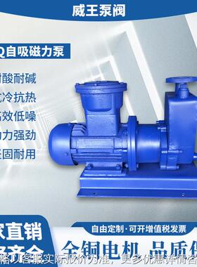 耐稀酸腐蚀驱动磁力泵 ZCQ型不锈钢磁力自吸泵ZCQ50-40-160无泄漏