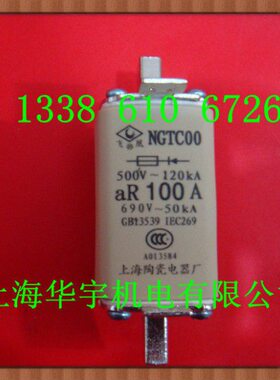 上海陶瓷电器厂（飞凰牌）熔芯NGTC00(6A-160A)熔断器 快速熔断体