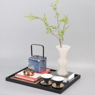 新中式 描金禅意茶具花瓶花器组合摆件样板房间售楼处茶室茶几饰品