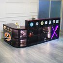 音乐厅台球馆收银台转角复古烧烤店酒吧吧台工业风接待台前台