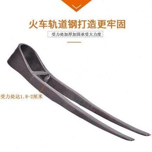 园林农用两齿锄头农具全钢挖土种地挖地翻地开垦松土二齿耙子包邮