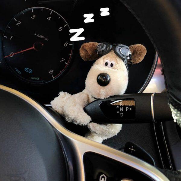 可爱飞行员狗汽车转向杆装饰玩偶车载转向灯雨刮器公仔装饰摆件女