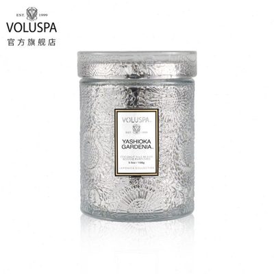 美国VOLUSPA香薰蜡烛mini玻璃盖浮雕杯蜡 生日礼物礼品家用 持久