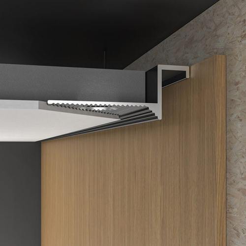 悬浮吊顶收口黑色收边条阳角金属条腻子修边压条封边条装饰条包边