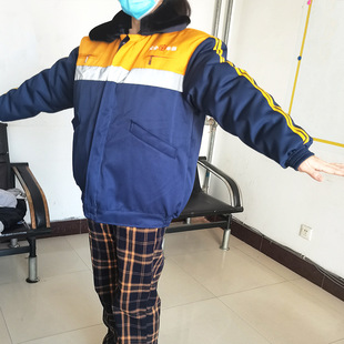 腾鑫 铁路棉服 加厚毛领内胆可拆卸棉袄 防水面料御寒棉服 号码齐