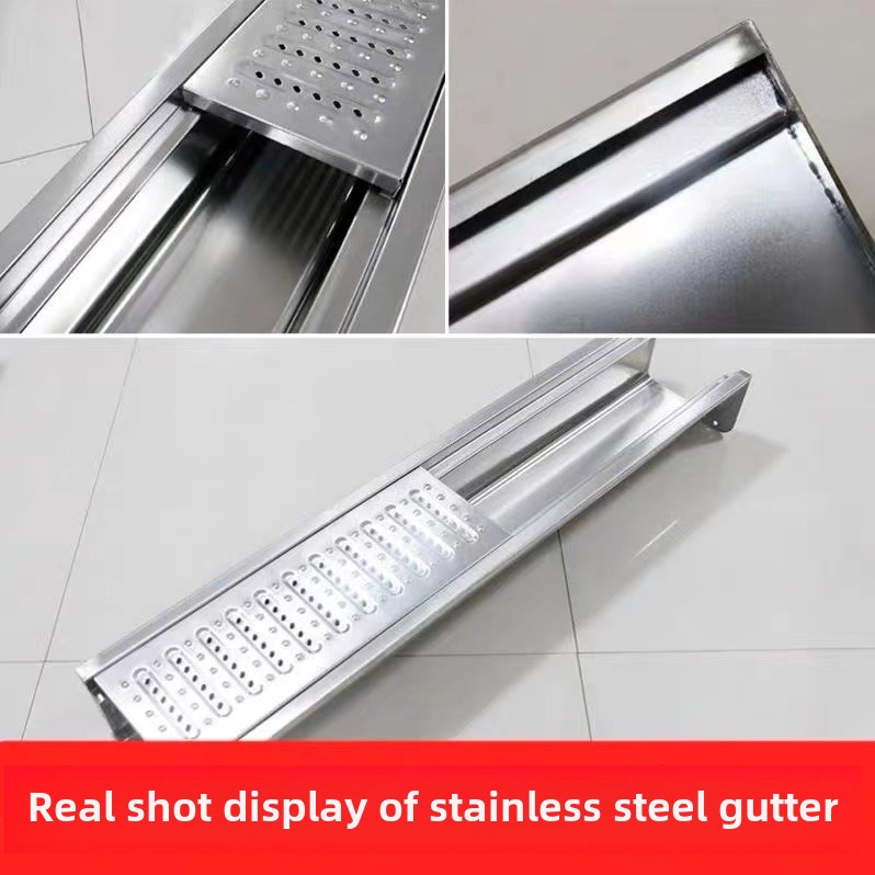 304不锈钢u形沟厨房盖成品排水沟线性下水道沟餐厅排水
