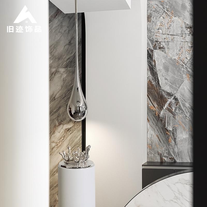 样品屋展示中心酒店大堂商场抽象吊装水滴雕塑挂饰玻璃纤维创意葫