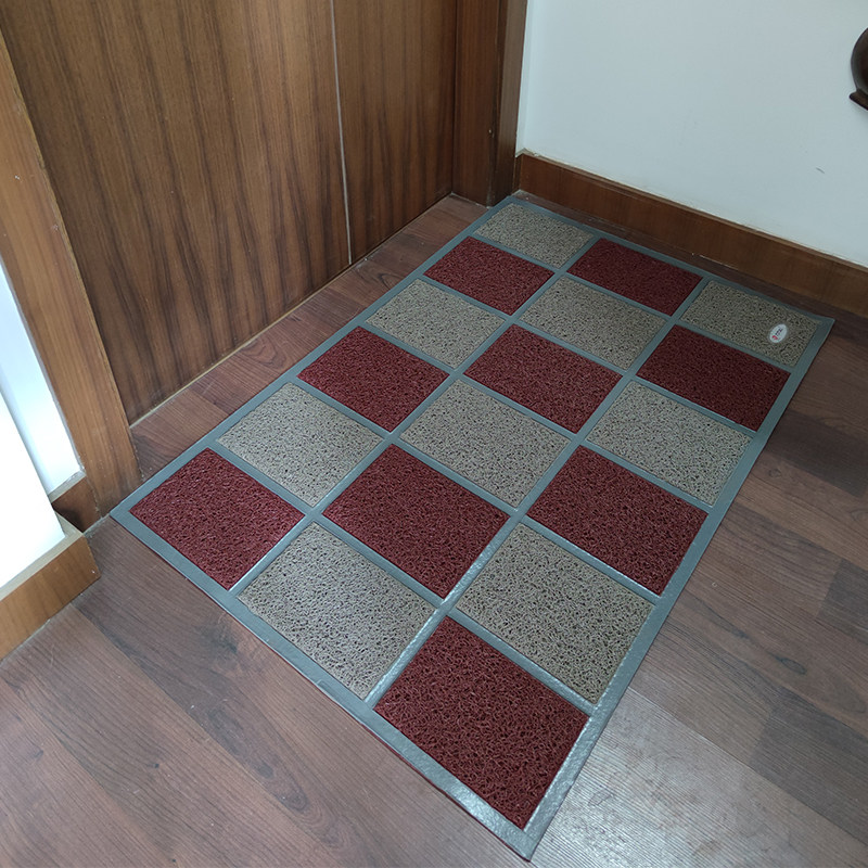 力九和丝圈棋盘垫简约格子玄关垫入户门口地垫厨房垫卧室塑料地毯,居家布艺,家用脚垫,淘宝优惠券,粉丝福利购,淘宝优惠卷