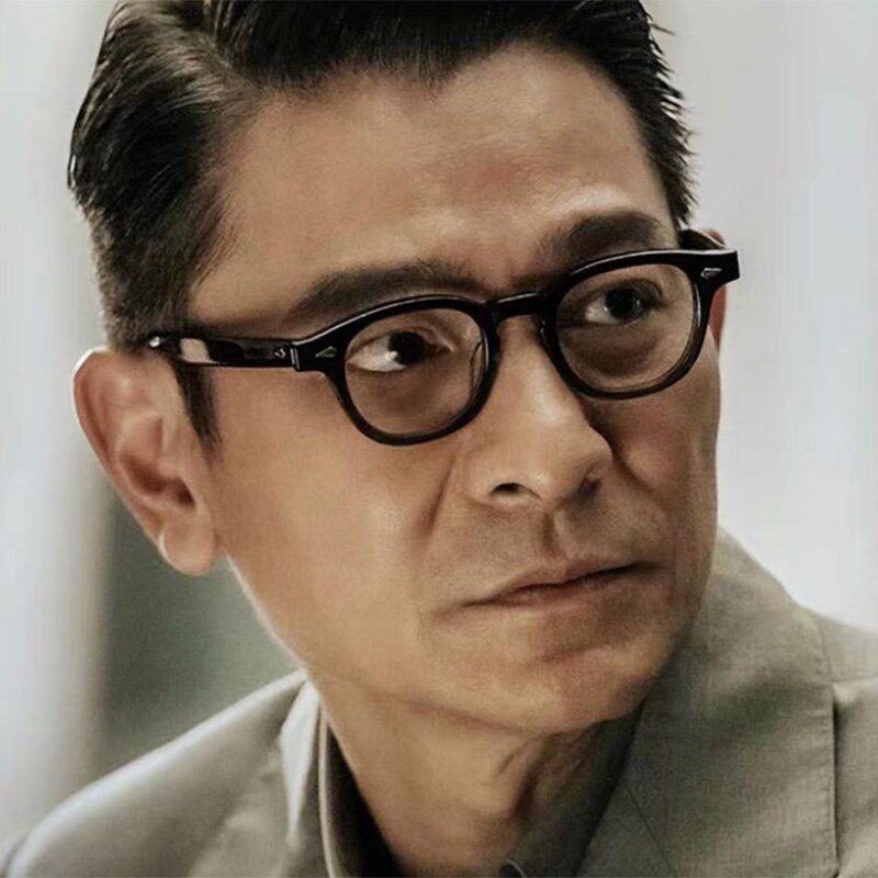 显年轻黑框米钉老花镜防蓝光老人男女清老N花镜亮黑色无度数平光
