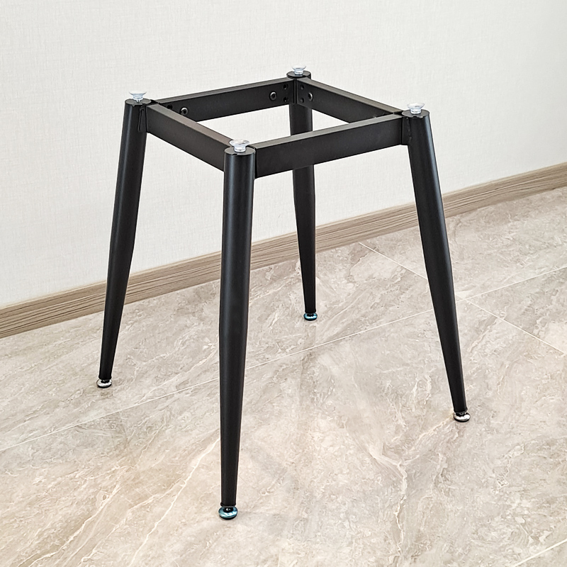 方桌圆桌面岩板桌架支架玻璃大理班台桌脚腿家用铁艺金属桌子配件