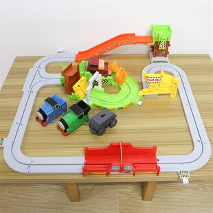 逻辑货运车逻辑煅练火车玩具/采矿场火车采石场1/2/3套装火车轨道