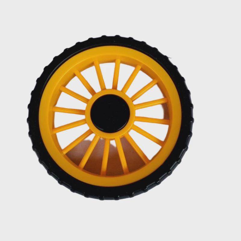 小竹车配件婴儿手编推车宝宝儿童仿轮子藤编车刹车轮万转向前新款