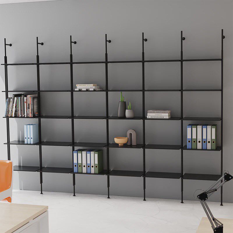 9U顶天立地搁板架多层货架置物架落地隔断展示架客厅铁艺书架陈列
