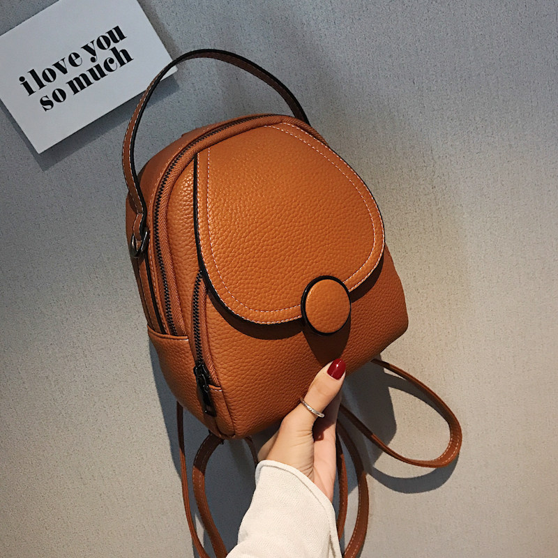 女生双肩包2021年新款iuns超火的韩版迷你背包简约女冷淡风小书包