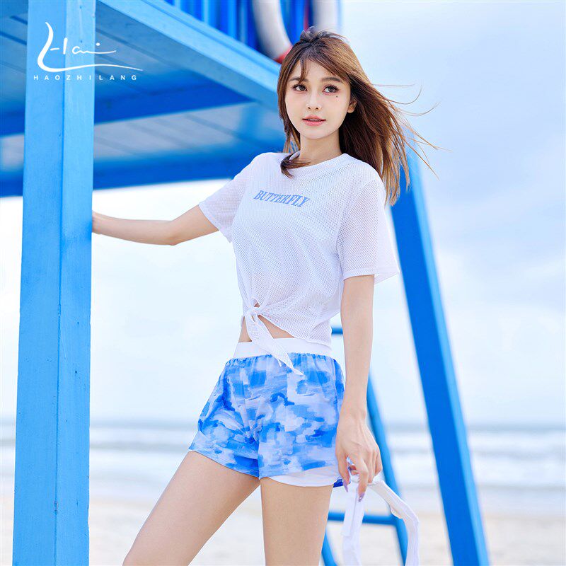 两件式泳衣e女款高级感2025新款三件套显瘦遮肉防晒海边度假游泳