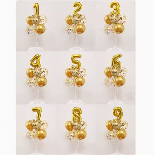 数字气球生日装饰场景布置宝宝一周岁生日布置气球支架摆件十周岁