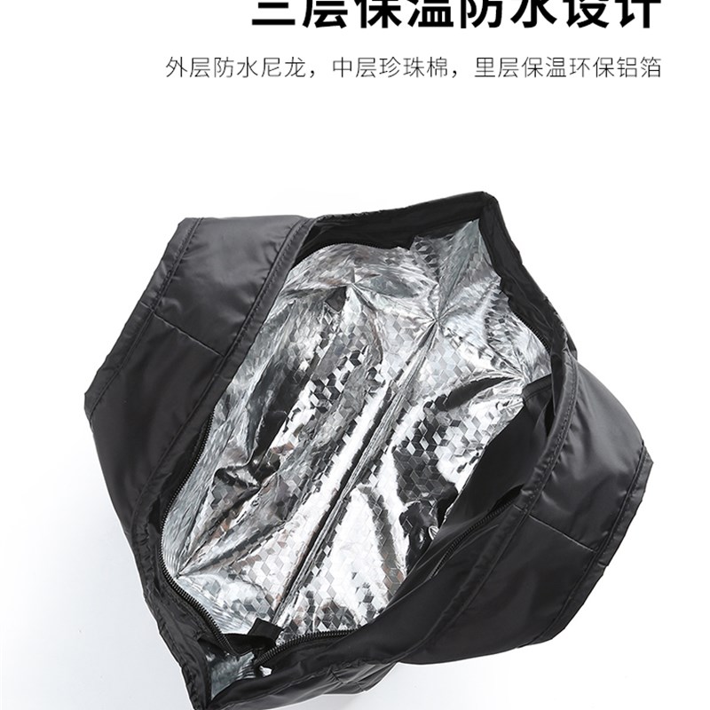 时尚便当袋手提包防水简约日式保温饭盒袋子上班族学生饭袋便当包