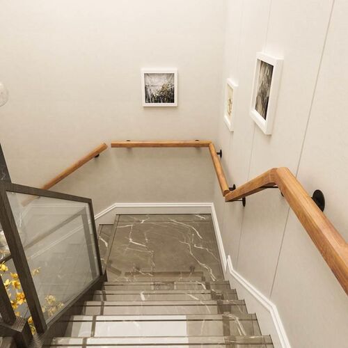 实木楼梯扶手现代简约室内工业家用防滑靠墙O拉手幼儿老人走廊栏