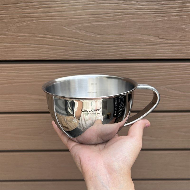 304不锈钢食堂打饭碗带盖泡面碗量杯带手柄嗦粉汤早餐牛奶燕麦杯,餐饮具,奶杯/牛奶杯,淘宝优惠券,粉丝福利购,淘宝优惠卷