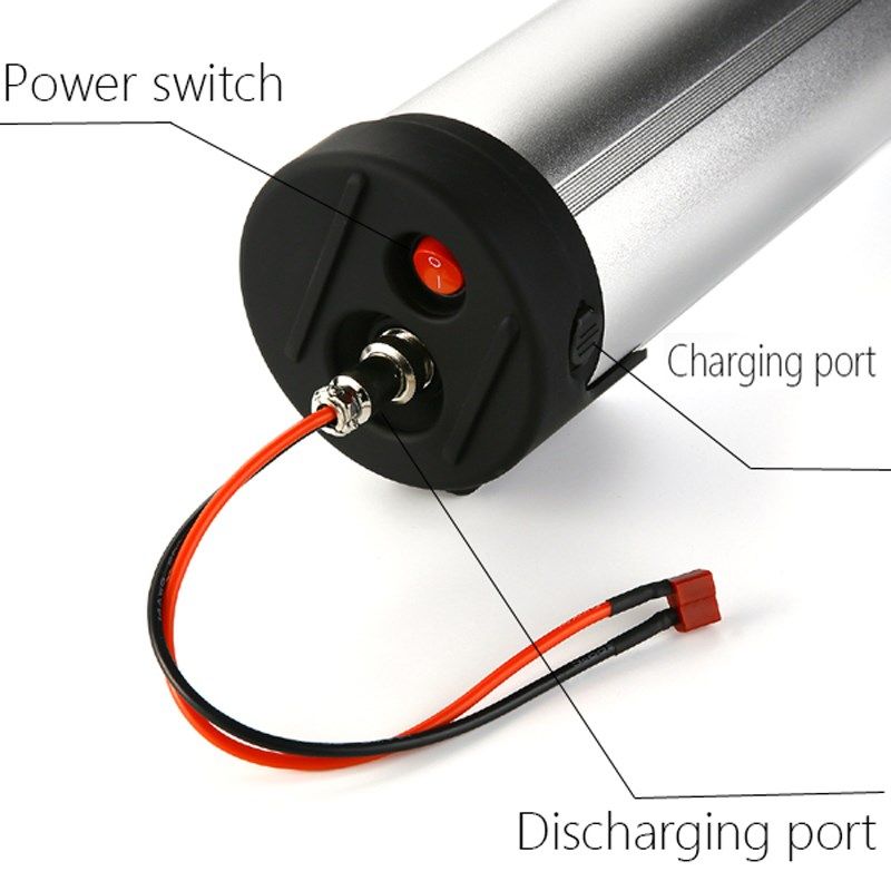 直供水壶款电动自行车锂电池银色24V/36V/48V电动车锂电池组