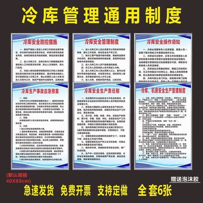 冷库安全管理制度冷库生产事故应急预案冷库安全操作安全防控措施