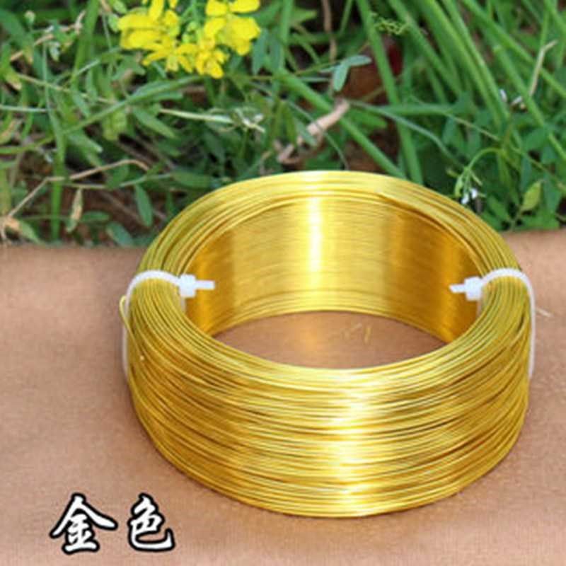 手工铁丝粗彩色玩偶定型编字母漆包铝丝自行车发财树软铁丝线