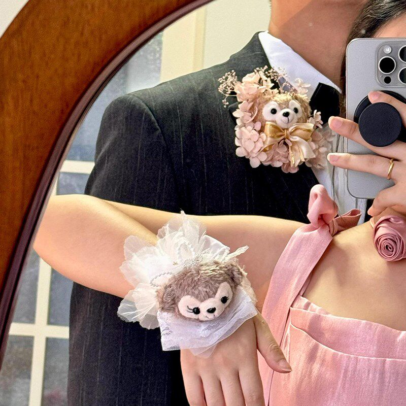 婚礼新娘手腕花新郎胸花可爱高级感伴娘姐妹团配饰结婚装饰品好物