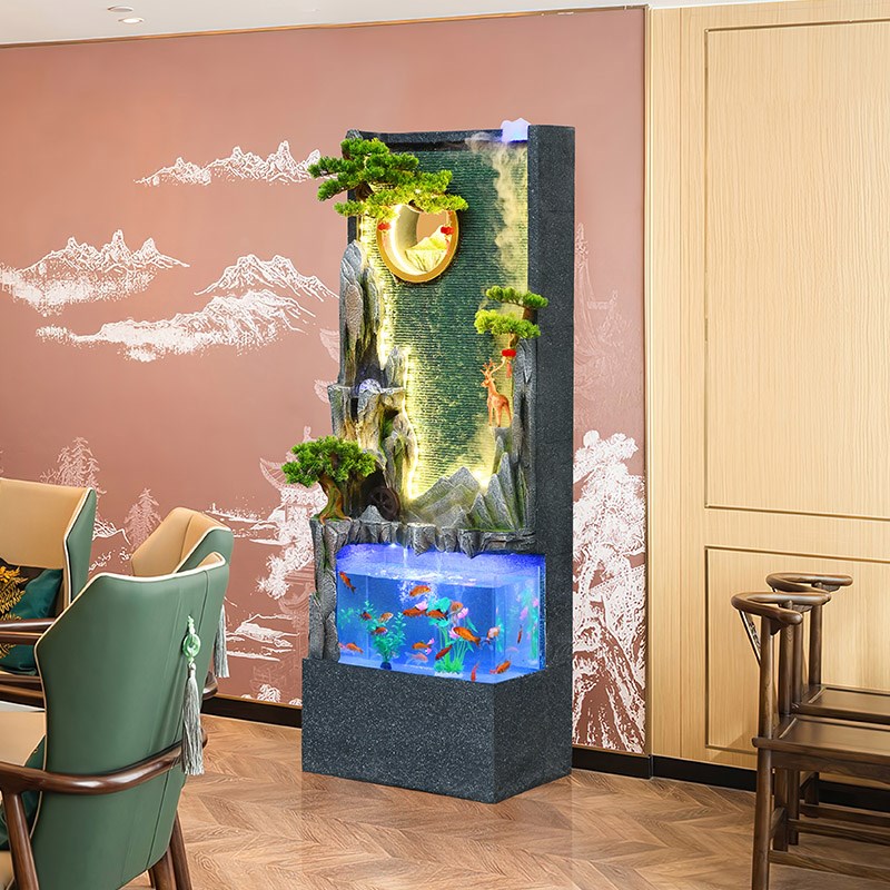 假山落地流水摆件水幕墙鱼缸循环水喷泉阳台茶室装饰造景乔迁礼物