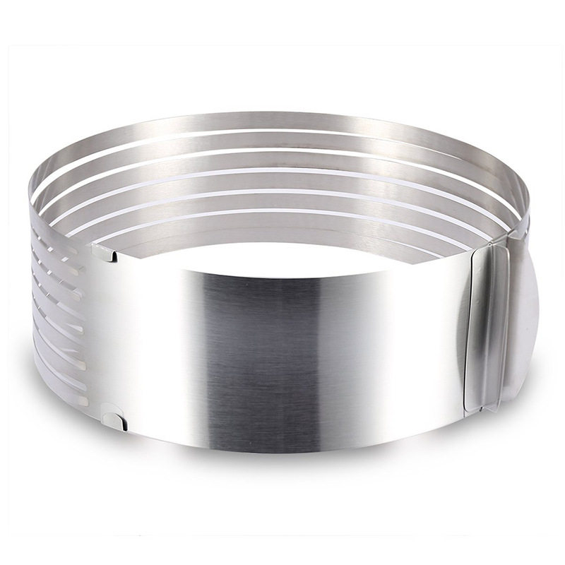 加厚12寸切片圆形慕斯圈 大号蛋糕分片器 可调节分层烘焙模具FDA