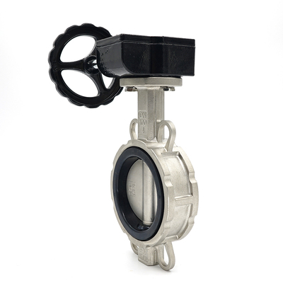 全不锈钢涡轮对夹蝶阀D371X/F-10/16P软密封三元乙丙四氟阀座