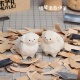 可爱卡通小绵羊木雕桌面摆件手工雕刻创意礼品书房办公区装 饰品