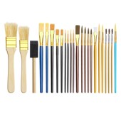 水粉画笔套装 水彩丙烯画笔美术生专用数字油画专用色彩笔平头笔尼