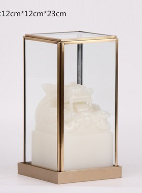 新中式白色龙印玉玺摆件样板间书房书桌玄关博古架动物装饰品摆设