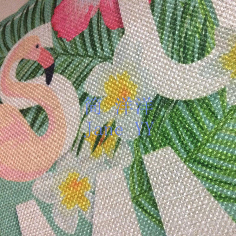 抱枕靠垫美式火烈鸟沙发靠枕办公室椅腰靠北欧简约汽车靠背抱枕套