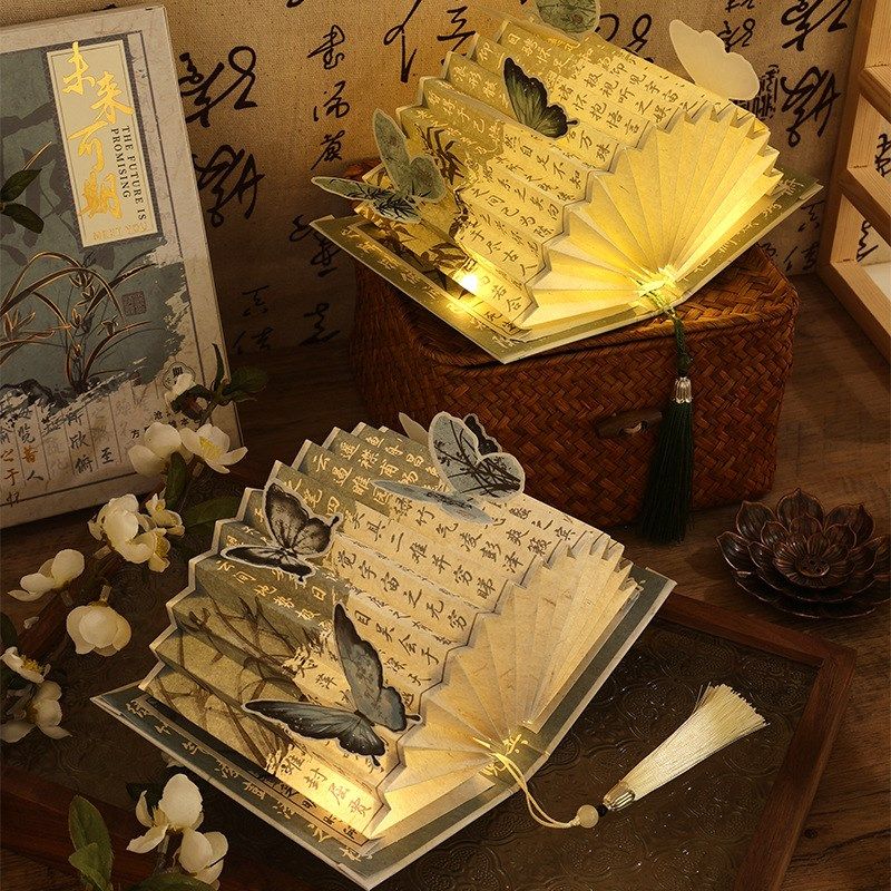笔墨手书系列国风扇形书灯笼diy古风书法蝴蝶创意小夜灯氛围摆件,家装灯饰光源,小夜灯,淘宝优惠券,粉丝福利购,淘宝优惠卷